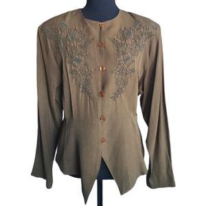 Vintage Beaded & Embroidered Peplum